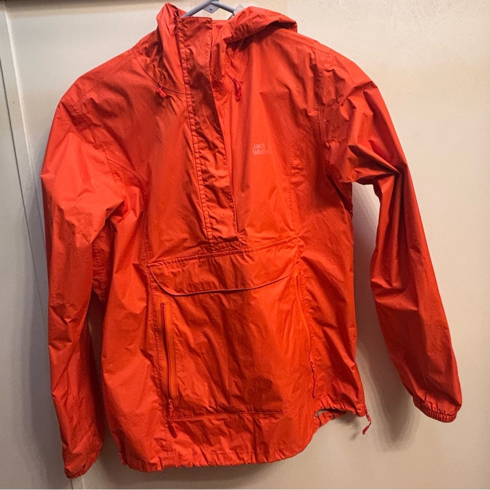 Jack Wolfskin Vibrant Orange Woman’s Raincoat